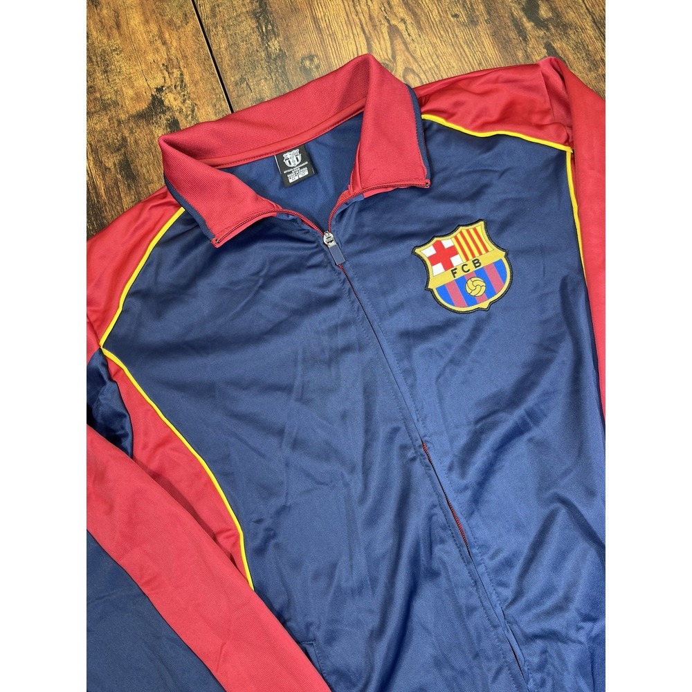 Barcelona Jacket Medium FCB Official Merchandise Full Zip Mens Long Sleeve M